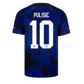 Herren Fußballbekleidung Vereinigte Staaten Christian Pulisic #10 Auswärtstrikot WM 2022 Kurzarm